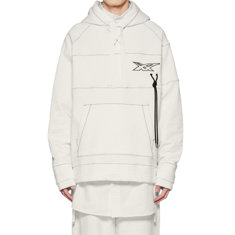 White Men's Onitsuka Tiger Hoodie Online India | I8X-1721