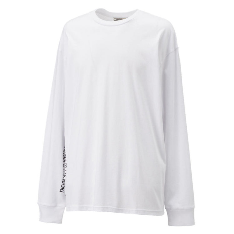 White Men's Onitsuka Tiger LS T Shirts Online India | O4A-6110