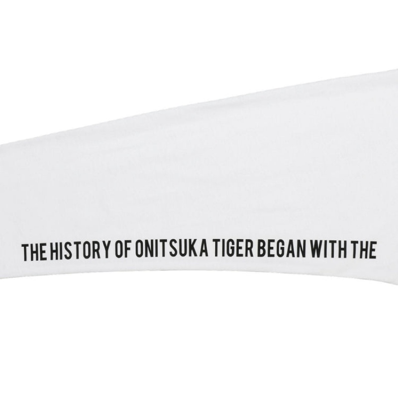 White Men's Onitsuka Tiger LS T Shirts Online India | O4A-6110