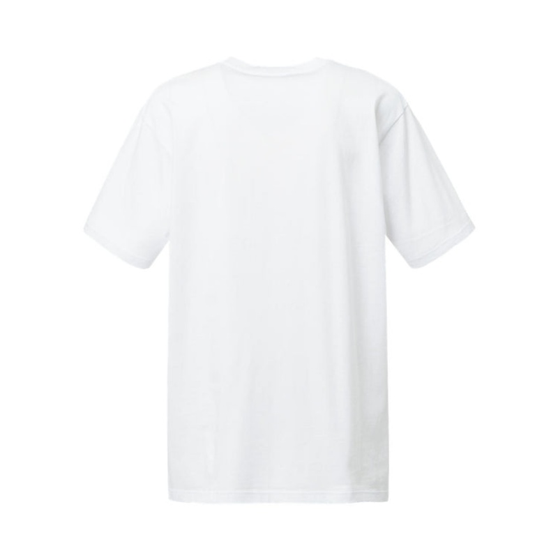 White Men's Onitsuka Tiger Logo T Shirts Online India | C8G-2024