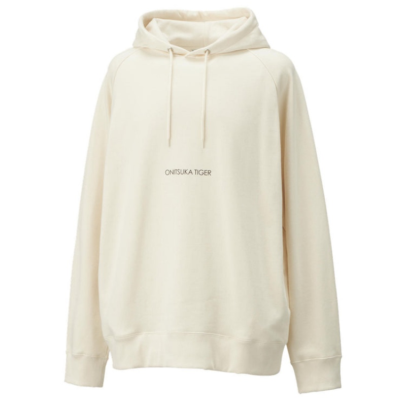 White Men's Onitsuka Tiger Sweat Hoodie Online India | C2U-2552