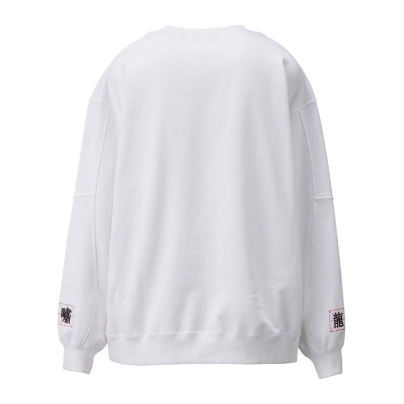 White Men's Onitsuka Tiger Sweatshirts Online India | F0J-2393