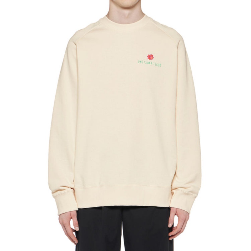 White Men's Onitsuka Tiger Sweatshirts Online India | X0E-5165