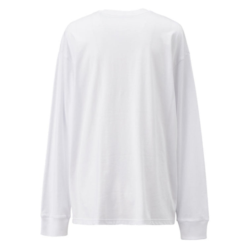 White Women's Onitsuka Tiger LS T Shirts Online India | Y4W-7701