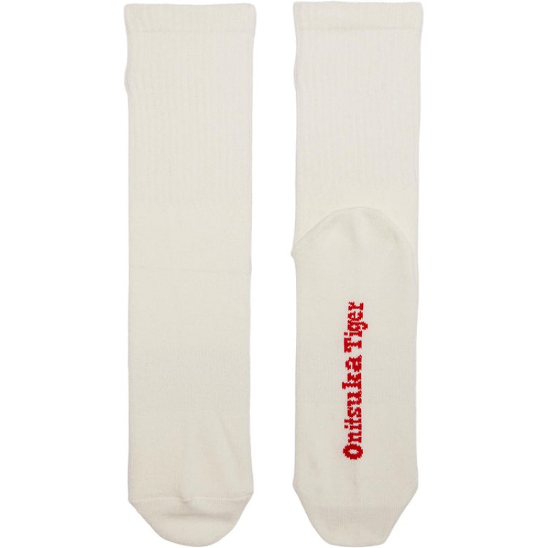 White Women's Onitsuka Tiger Short Socks Online India | G8R-0329