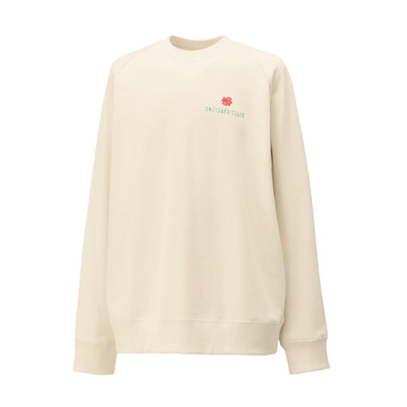 White Women's Onitsuka Tiger Sweatshirts Online India | R2P-9427