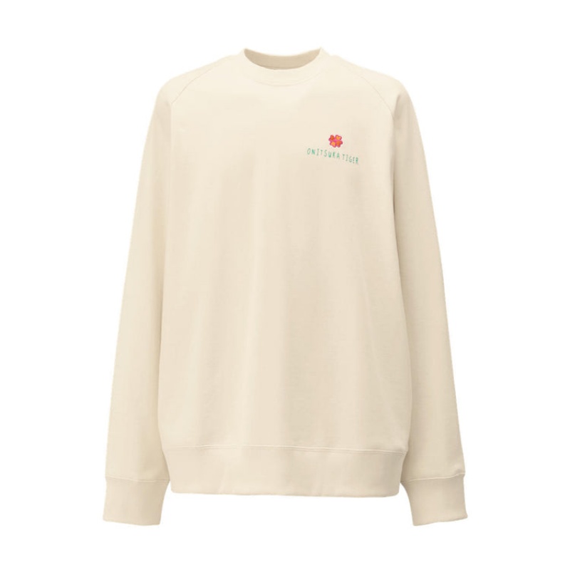 White Women\'s Onitsuka Tiger Sweatshirts Online India | R2P-9427