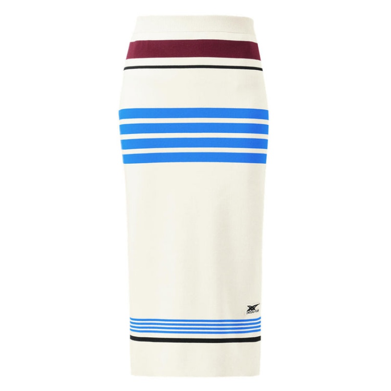 White Women\'s Onitsuka Tiger WS Knit Skirts Online India | D4O-9799