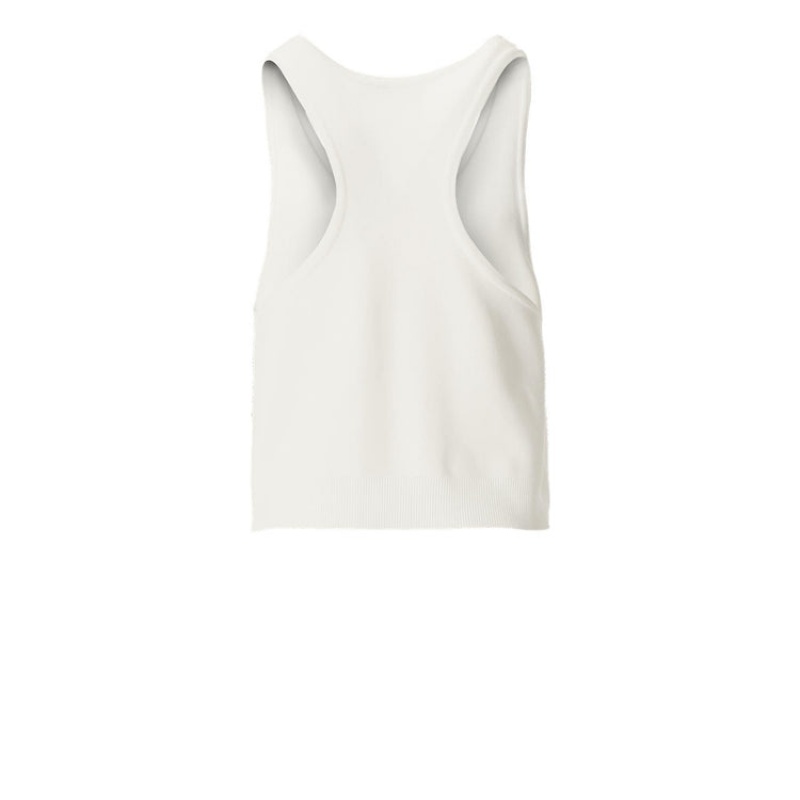 White Women's Onitsuka Tiger WS Knit Tank Top Online India | H1O-0478