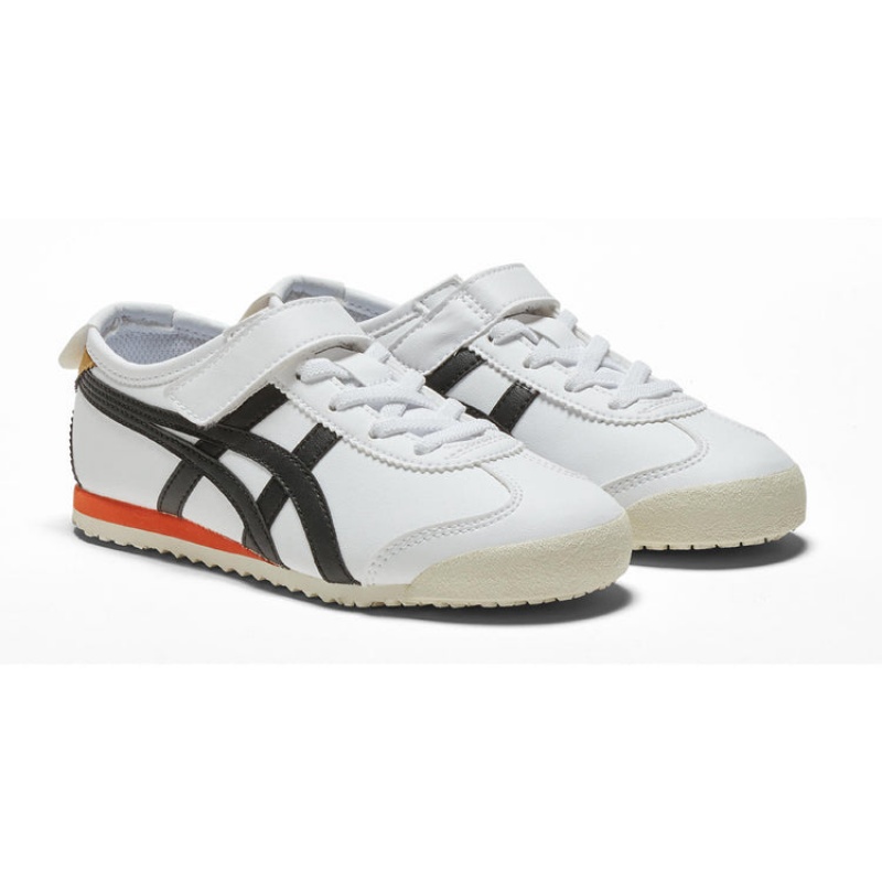 White / Black Kids' Onitsuka Tiger Mexico 66 Online India | A6Q-7167