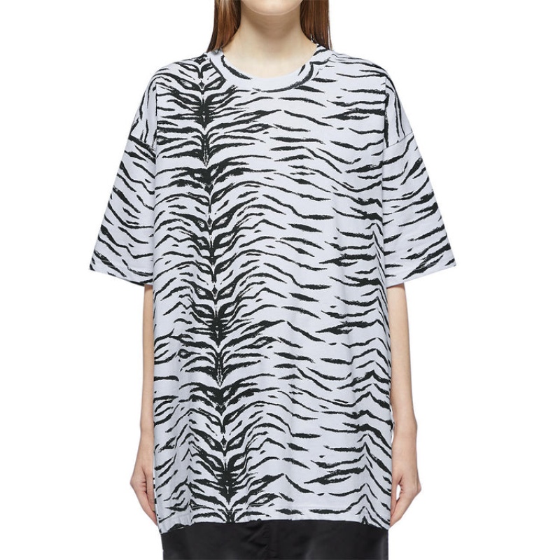 White / Black Men's Onitsuka Tiger All-over P T Shirts Online India | X0Z-9059