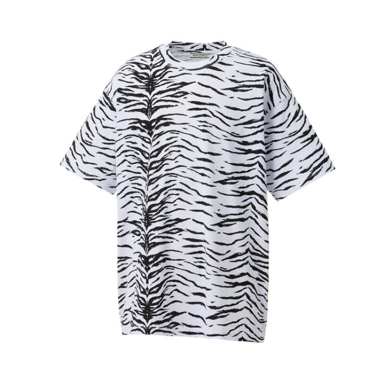 White / Black Men's Onitsuka Tiger All-over P T Shirts Online India | X0Z-9059