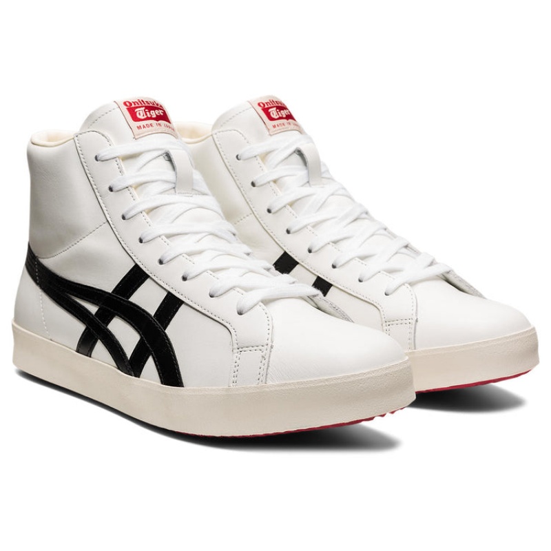 White / Black Men's Onitsuka Tiger Fabre Hi Nm Nippon Made Online India | J1N-3292