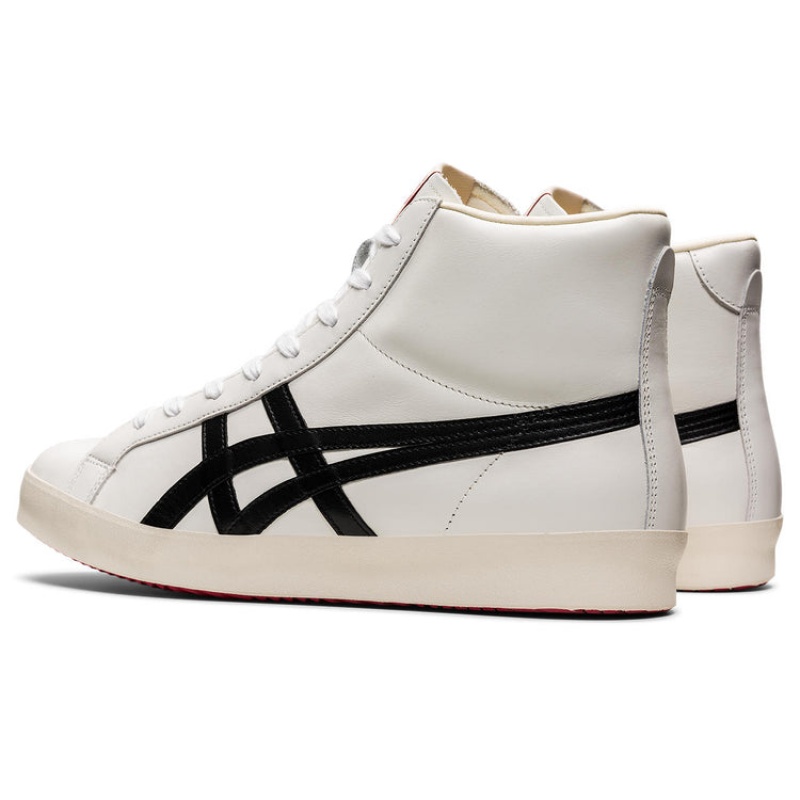 White / Black Men's Onitsuka Tiger Fabre Hi Nm Nippon Made Online India | J1N-3292