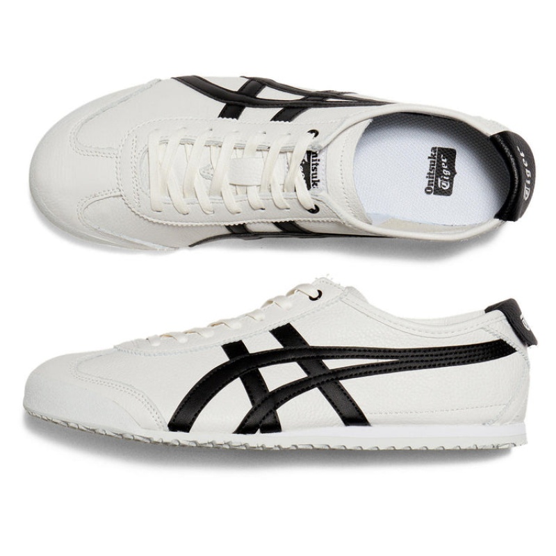 White / Black Men's Onitsuka Tiger Mexico 66 Online India | X9K-1869