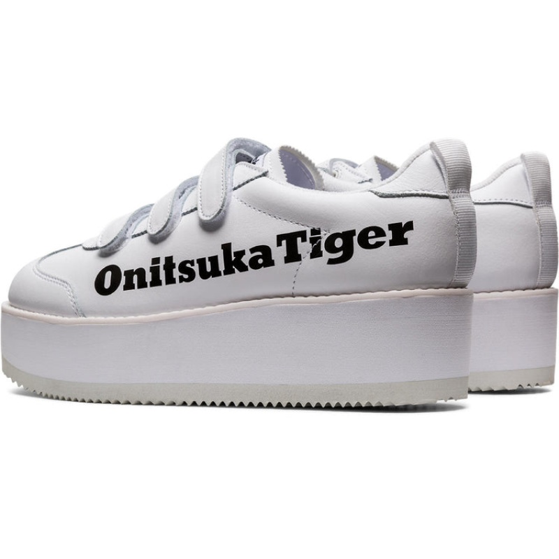 White / Black Women's Onitsuka Tiger Delegation Chunk W Sneakers Online India | K0K-2045