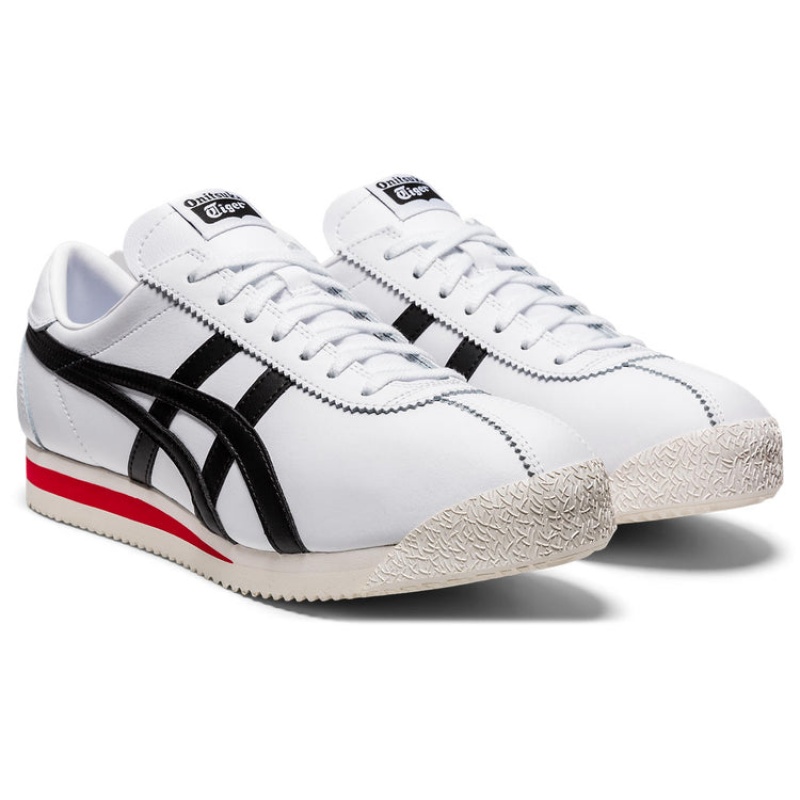 White / Black Women's Onitsuka Tiger Tiger Corsair Sneakers Online India | V8W-7755