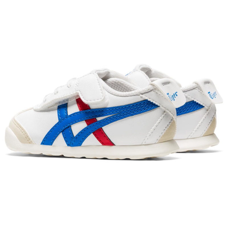 White / Blue Kids' Onitsuka Tiger Mexico 66 Online India | Q4H-9512