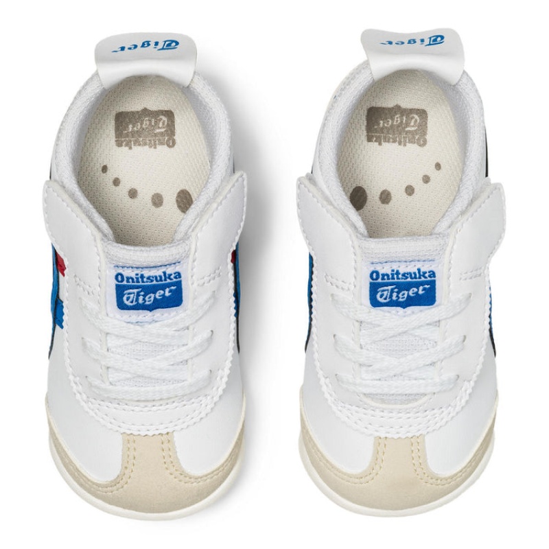 White / Blue Kids' Onitsuka Tiger Mexico 66 Online India | Q4H-9512