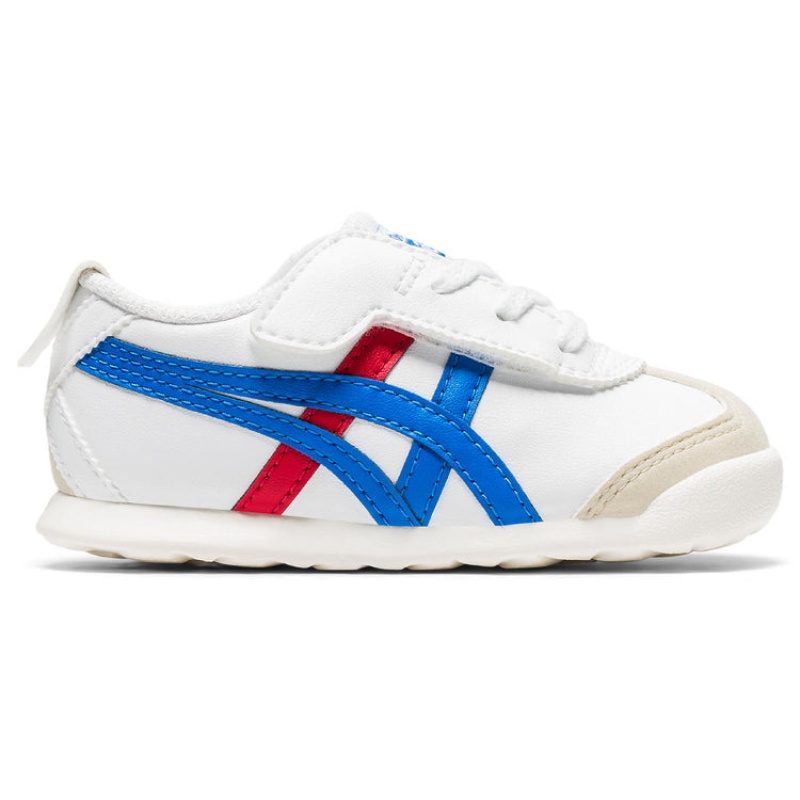 White / Blue Kids\' Onitsuka Tiger Mexico 66 Online India | Q4H-9512