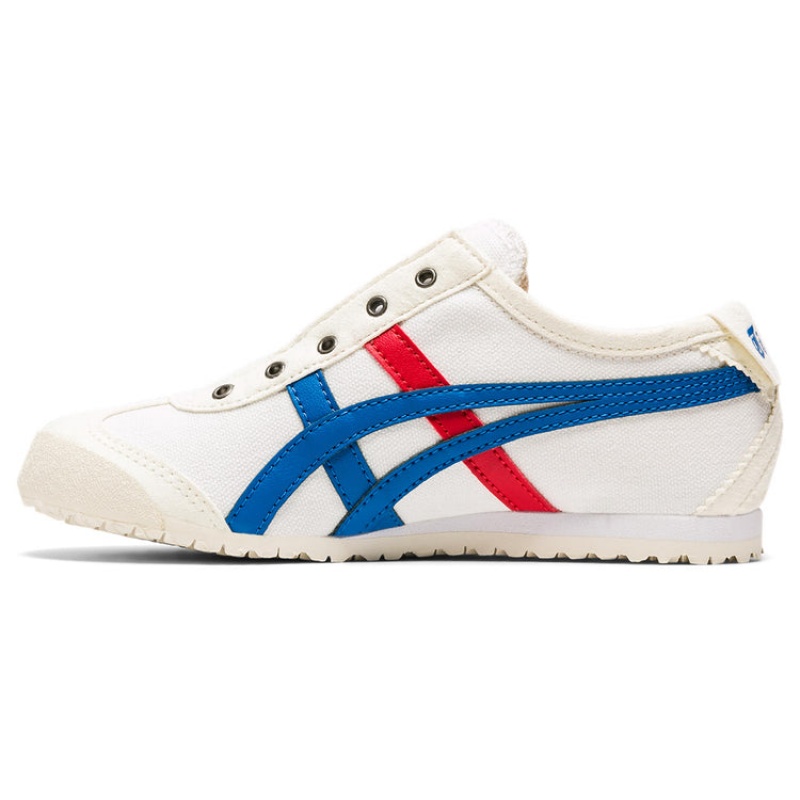 White / Blue Kids' Onitsuka Tiger Mexico 66 Slip-on Online India | I2G-1716