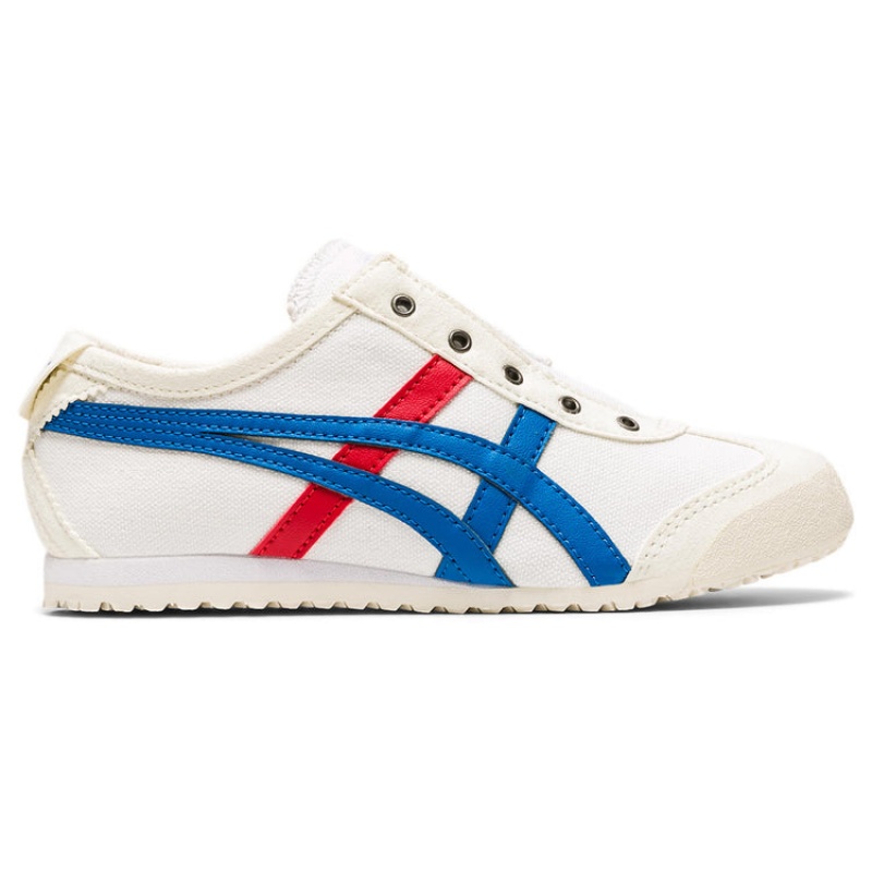 White / Blue Kids\' Onitsuka Tiger Mexico 66 Slip-on Online India | I2G-1716