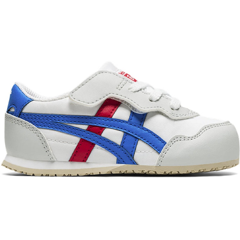 White / Blue Kids\' Onitsuka Tiger Serrano Online India | D5W-3419