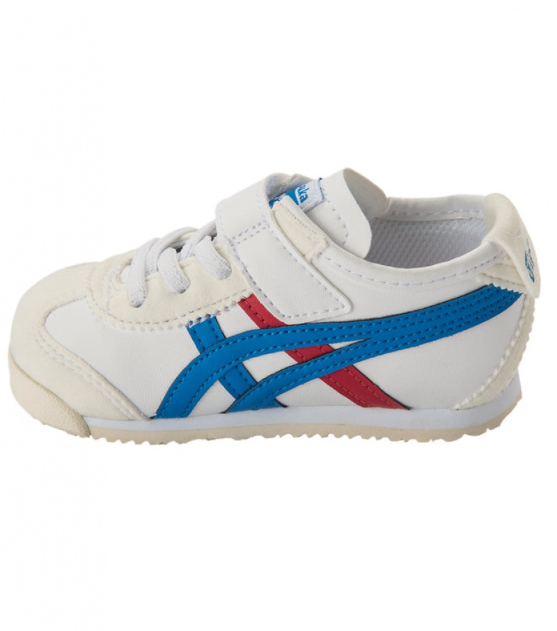 White / Blue Kids' Onitsuka Tiger Ts Mexico 66 Online India | A6O-8936