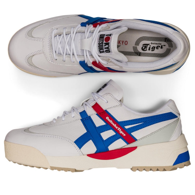 White / Blue Men's Onitsuka Tiger Delegation Ex Online India | I4A-4629