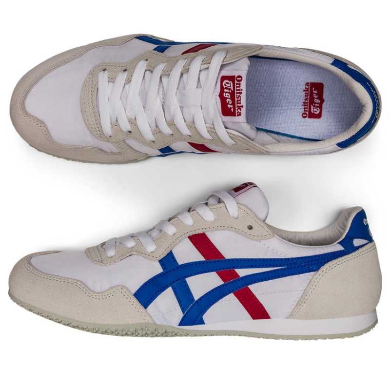 White / Blue Men's Onitsuka Tiger Serrano Online India | P8Q-9194