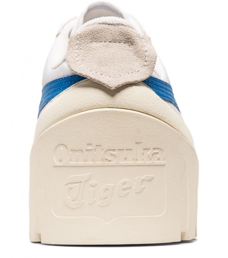 White / Blue Women's Onitsuka Tiger Delegation Chunk Sneakers Online India | D6L-3997