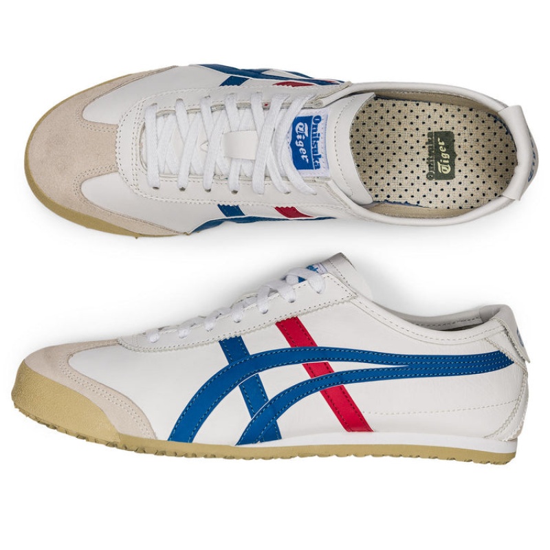 White / Blue Women's Onitsuka Tiger Mexico 66 Online India | B2P-8292