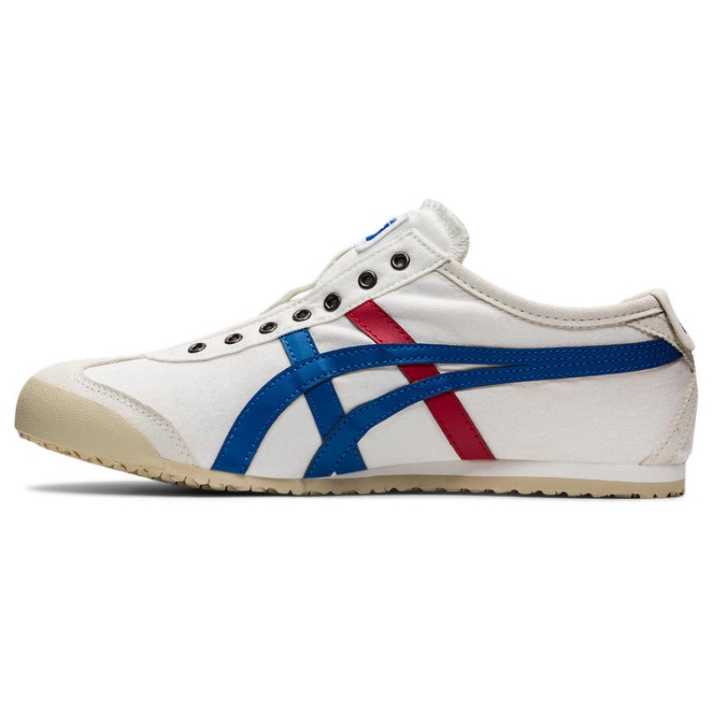 White / Blue Women's Onitsuka Tiger Mexico 66 Slip-on Online India | N6C-6065