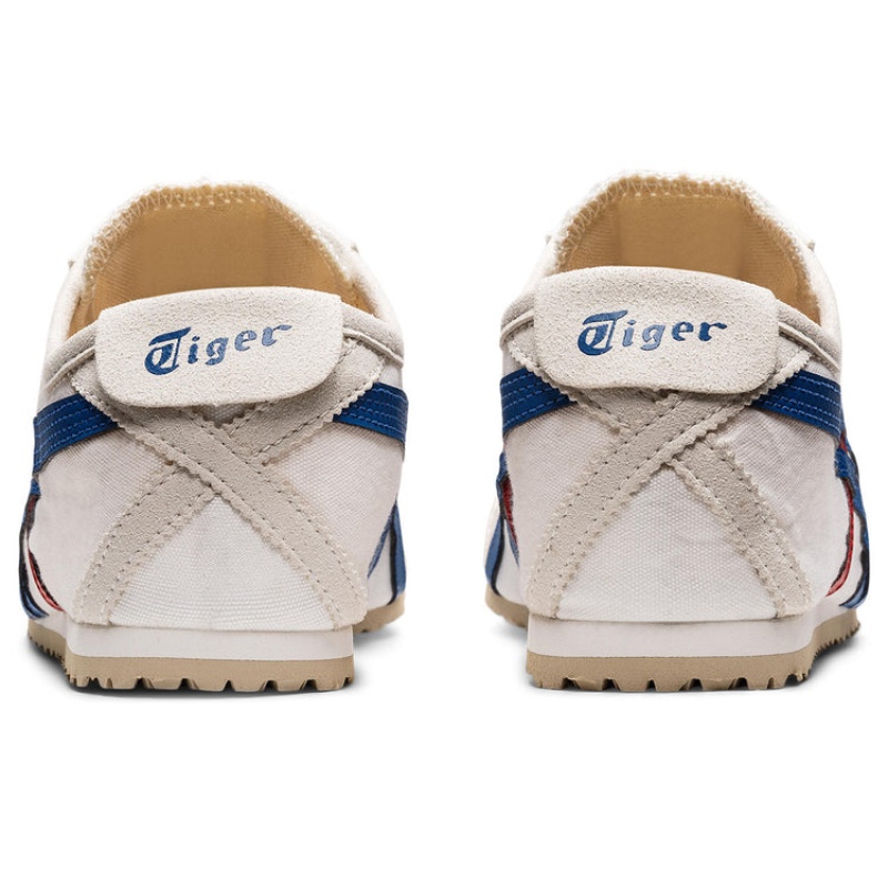 White / Blue Women's Onitsuka Tiger Mexico 66 Slip-on Online India | N6C-6065