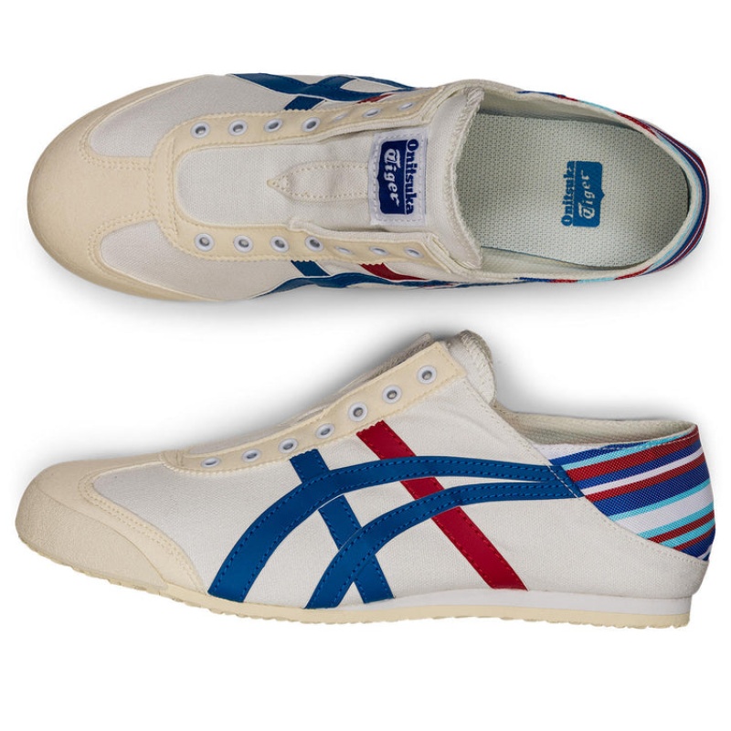 White / Blue Women's Onitsuka Tiger Paraty Mexico 66 Paraty Online India | Q0C-5079