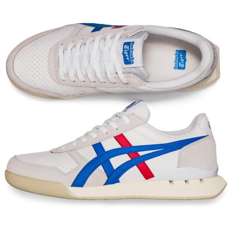 White / Blue Women's Onitsuka Tiger Ultimate 81 Ex Sneakers Online India | R5P-5202