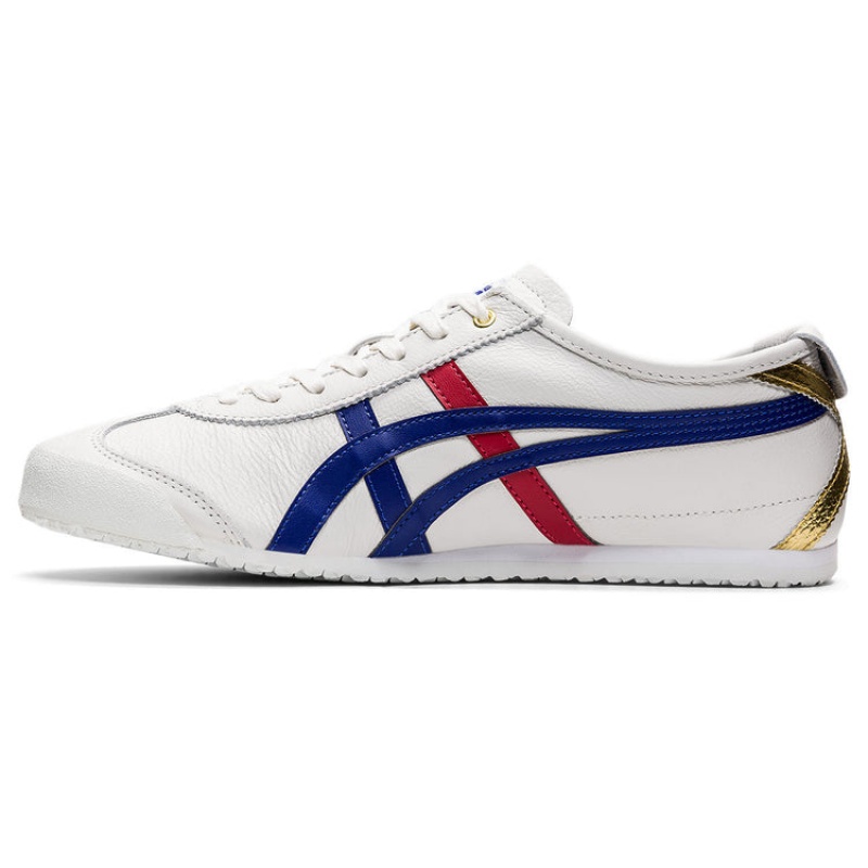 White / Dark Blue Kids' Onitsuka Tiger Mexico 66 Online India | H3H-1070