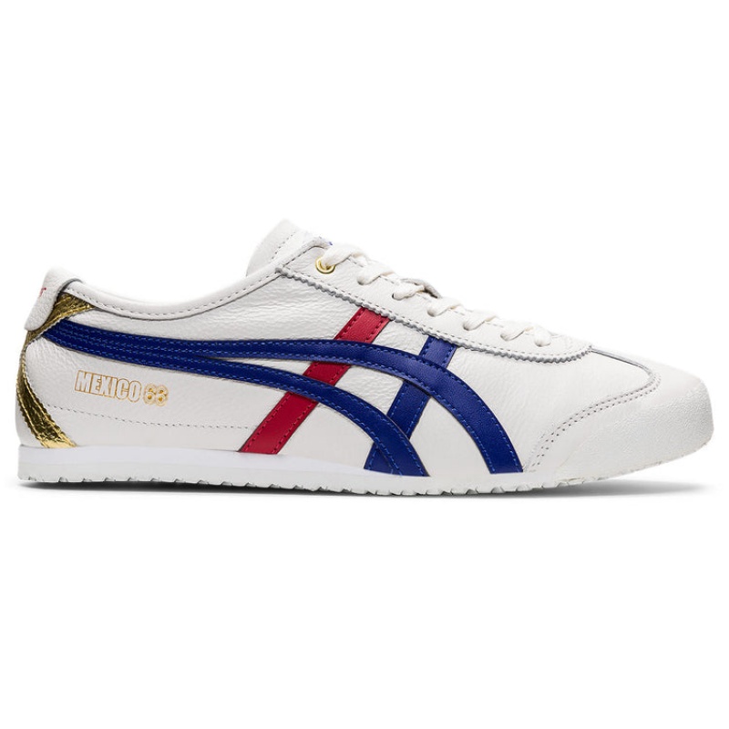 White / Dark Blue Kids\' Onitsuka Tiger Mexico 66 Online India | H3H-1070