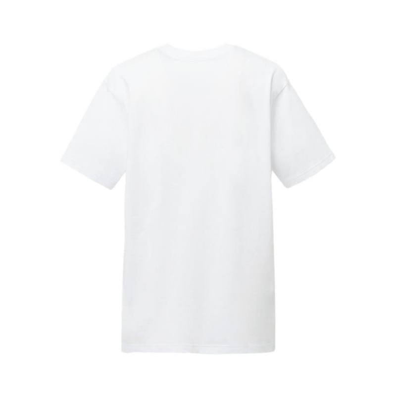 White / Gold Men's Onitsuka Tiger Logo T Shirts Online India | N6O-9689