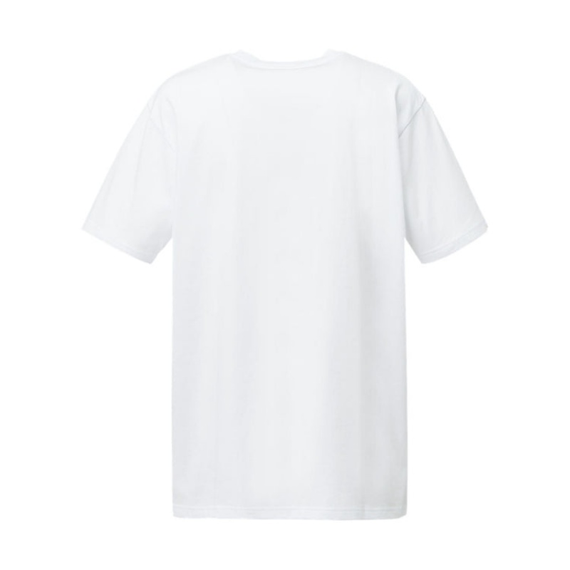 White / Gold Men's Onitsuka Tiger Logo T Shirts Online India | X9R-0349