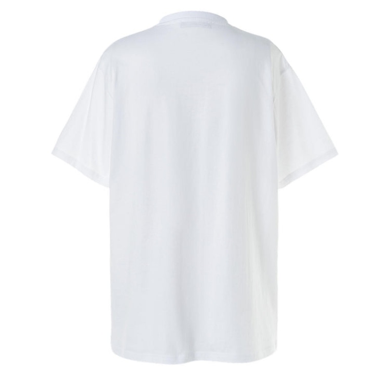 White / Gold Men's Onitsuka Tiger Logo T Shirts Online India | T2B-0094