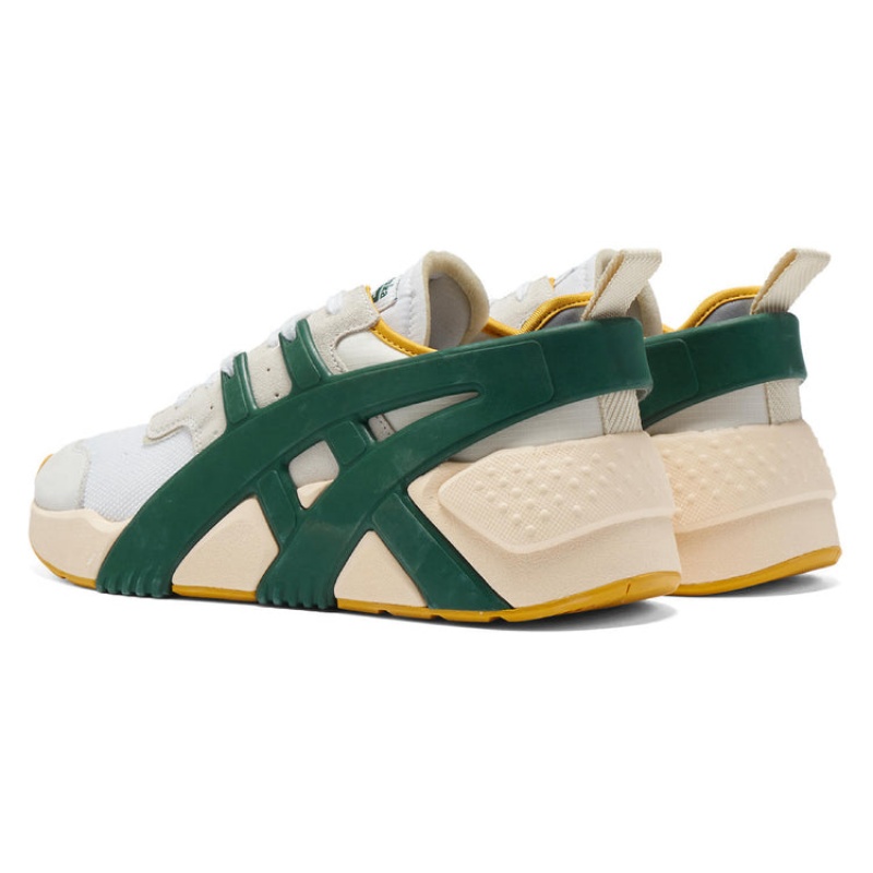 White / Green Women's Onitsuka Tiger Big Logo Trainer 2.0 Sneakers Online India | A2V-4394