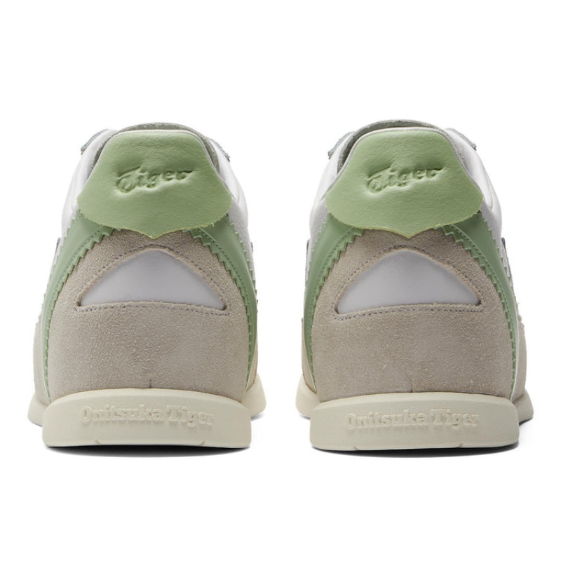 White / Green Women's Onitsuka Tiger Mollety Sneakers Online India | I1D-8576