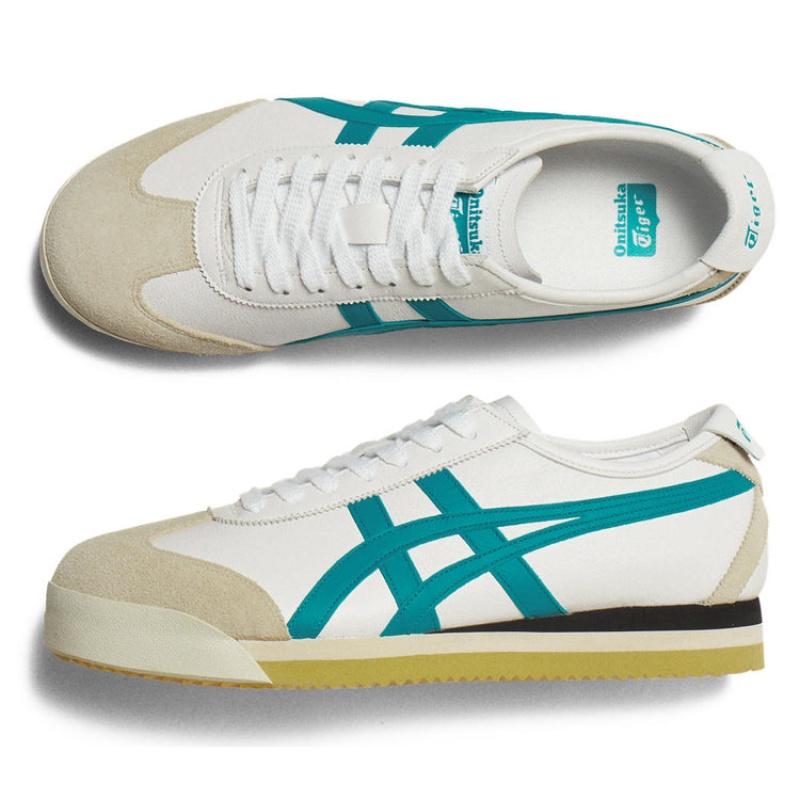 White / Green Women's Onitsuka Tiger Pf Mexico 66 SD Online India | I7B-3267