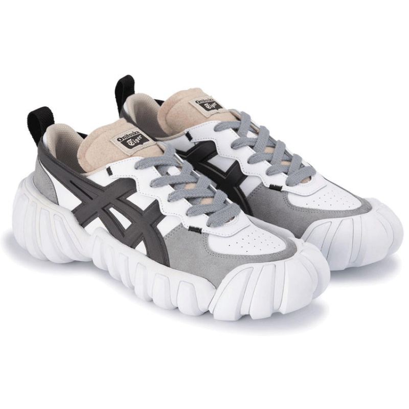 White / Grey Women's Onitsuka Tiger Dentigre Ls Sneakers Online India | N8P-4110