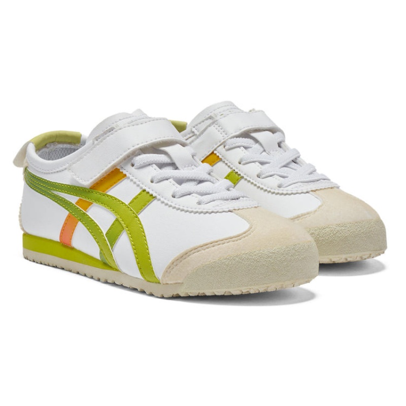 White / Light Green Kids' Onitsuka Tiger Mexico 66 Online India | U4H-7000