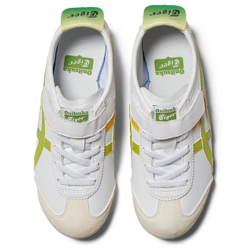 White / Light Green Kids' Onitsuka Tiger Mexico 66 Online India | U4H-7000