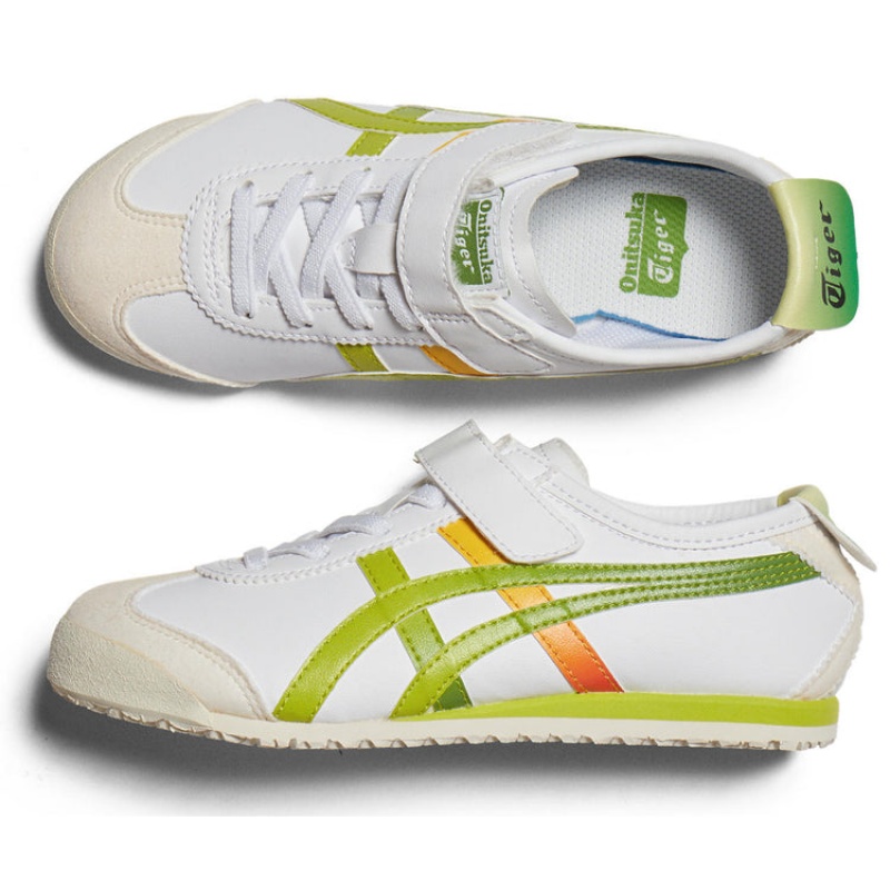 White / Light Green Kids' Onitsuka Tiger Mexico 66 Online India | U4H-7000