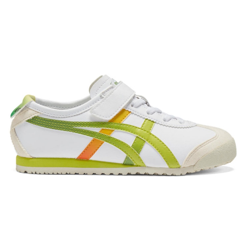 White / Light Green Kids\' Onitsuka Tiger Mexico 66 Online India | U4H-7000