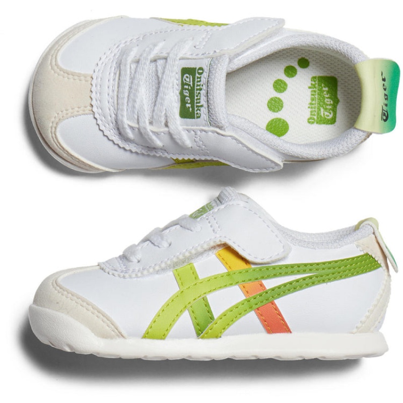 White / Light Green Kids' Onitsuka Tiger Mexico 66 Online India | V1Q-6428